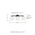 thumbnail image 2 of Capital Lighting 152131-548 Ansley 3 Light 23" Wide Vanity Light - Brass, 2 of 7