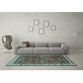 thumbnail image 3 of Ahgly Company Indoor Rectangle Persian Light Blue Traditional Area Rugs, 3' x 5', 3 of 4