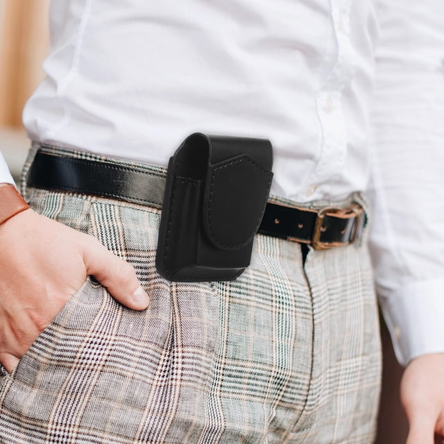 WHAMVOX Bolsa De Cuero Para Encendedor Y Portátil Con Estructura Simple Para Fácil Acceso