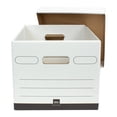thumbnail image 4 of Office Depot® Brand Heavy-Duty Quick Set Up Storage Boxes, Letter/Legal Size, 15" x 12" x 10", White/Black, Pack Of 5, 4 of 5