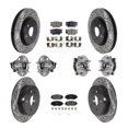 thumbnail image 1 of Transit Auto Front Rear Hub Bearings Assembly Coated Disc Brake Rotors and Ceramic Pads Kit (10Pc) for Car Toyota Camry - Left Right Side (Driver Passenger) KBB-125697, 1 of 11