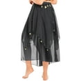 thumbnail image 5 of ZDHoor Womens Belly Dance Costume Sequins Beaded Chiffon Skirt Carnival Party Dancewear Black One Size, 5 of 7