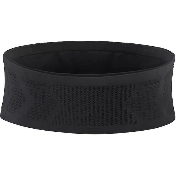 Riñonera delgada con cinturón para correr, riñonera para correr con soporte para teléfono para hombres y mujeres, riñonera ligera para viajes (1 unidad) MNegro