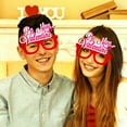 thumbnail image 2 of AJGRHE Valentine's Day Heart Shaped Novelty Glasses – Happy Valentine’s Day Eyewear Photo Booth Props Ornaments Favors Hot Pink1, 2 of 5