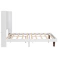 thumbnail image 6 of Queen Platform Bed Frame, 54" High Headboard Bed Tall Upholstered Bed with Sturdy Wood Slat Support, No Box Spring Required, Easy Assembly, White, 6 of 8