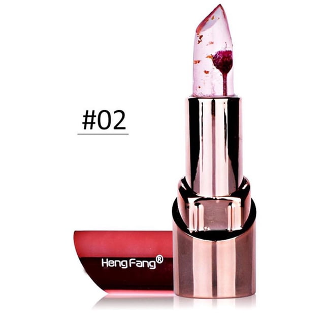 Xihbxyly Lápiz Labial Crystal Jelly, Brillo Labial Hidratante Que Cambia de Color, Lápiz Labial Beauty Bright Flower, Maquillaje para Una Cita Nupcial, Brillo Duradero, 3 Opciones de Color