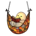 thumbnail image 1 of Cute Reading Book Ornament Handmade Stained Acrylic Glass Suncatcher For Booknook Art Window Hanging, 1 of 3