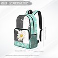 thumbnail image 6 of SEANATIVE See Through Backpack for Kids Clear Transparent School Bookbag Stylish Design PVC Daypack with Side Pockets for Elementary Middle School, Daisy Mint Green, 6 of 7