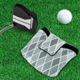 thumbnail image 5 of Haosy Bluish White Block Golf Mallet Putter Cover Strong Magnetic Leather Golf Club Headcover Closure, 5 of 7