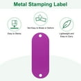 thumbnail image 4 of Uxcell 25-Pack Blank Dog Tags, 2" x 0.75" x 0.04" Metal Stamping Blanks, Aluminum Tags for Engraving/DIY Craft [Purple], 4 of 6