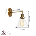 thumbnail image 3 of Kiven Dimmable Plug in Wall Lamp, Industrial Dimmable Wall Sconce with Remote Control & 3 Colors Mode E26 Socket(1-Light), 3 of 7