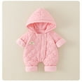 thumbnail image 4 of XEGLSBU Girls Winter Coat Size 12-14 Youth Girls Down Jumpsuit Winter Thermal Outwear Romper with Lightweight Warm Padding for Outdoor Play Pink Size 12-18 Months, 4 of 9