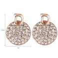thumbnail image 6 of Yoursfs Round CZ Pave Stud Earrings For Women Rose Gold Plated Dainty Cubic Zirconia Wedding Crystal Fake Ear Jewelry, 6 of 7