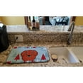 thumbnail image 2 of Winter Holiday Longhair Red Dachshund Dish Drying Mat, 2 of 7