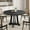 Woodgrain Black, variant on 47 Inch Round Dining Table for 4-6, Wood Kitchen Table with Cross Base and Adjustable Foot Pads, Dining Room Table with Circle Tabletop for Apartment（Table only）, Light Elephant Gray