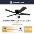 thumbnail image 4 of Prominence Home Benton 52" Indoor LED Ceiling Fan with Light and Pull Chain, Matte Black, 4 of 12