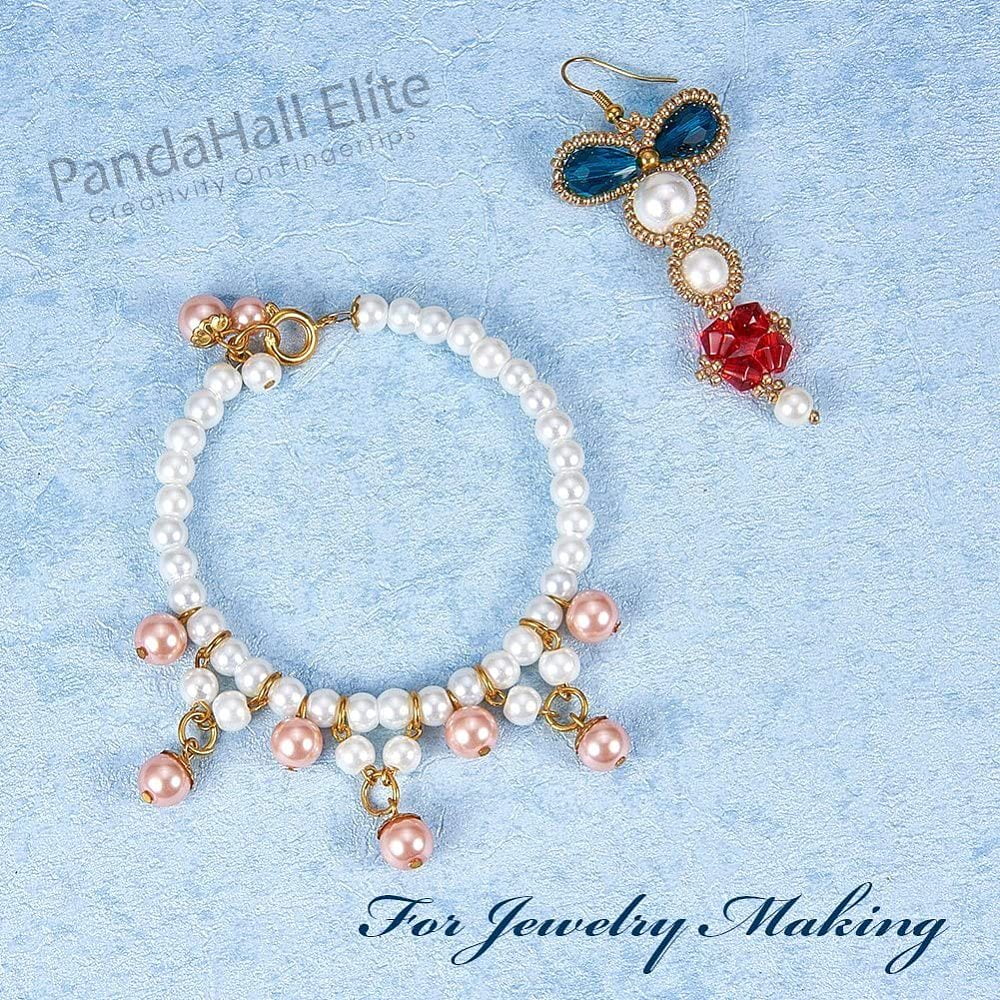 1Box Eco-Friendly Dyed Glass Pearl Round Beads Mixed Color 10mm Hole: 1mm 15pcs/compartment 360pcs/box