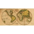 thumbnail image 3 of Carey, Matthew 24x14 Black Modern Framed Museum Art Print Titled - World Map, 3 of 5