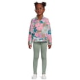 thumbnail image 2 of Athletic Works Girls Pullover and Cozy Legging 2-Piece Outfit Set, Sizes 4-18 & Plus, 2 of 5