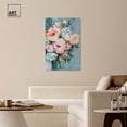 thumbnail image 3 of Teal Elegant Floral Bouquet Vase II Canvas Pastel Floral Art by Art Remedy, Gallery Wrapped, 30" x 45", 3 of 7