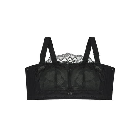 

Agnes Orinda Invisible Bandeau Bra Women s Strapless Buckle Lift Insert Lace Bralette