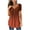 Orange, variant on TIHLMK Blouses for Women Fashion V-Neck Gradient Printed Tunic Tops Buttons Short Sleeve T-shirt Gifts for Women