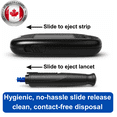 thumbnail image 2 of Blood Glucose Monitor Kit (100 Strips & 100 Lancets) | Health Canada Licensed | Large Numbers | Battery Included, 2 of 7