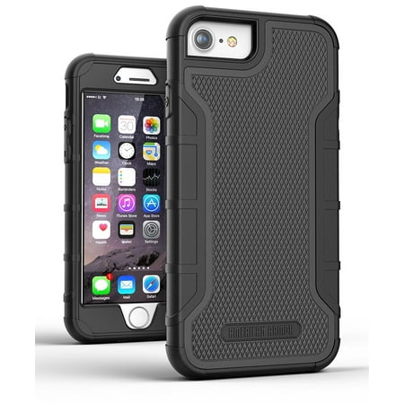 iPhone 8 Tough Case w/ Built in Screen Protector, American ArmorÂ²Â (Heavy Duty)Â Rugged Hybrid Case for Apple iPhone8 4.7' [Military Grade Protection]