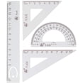 thumbnail image 1 of 4 Pack Math Geometry Tool for Students, Draftsman, Engineers, Design, Graphic, Examination, Math or Painting-White, 1 of 6