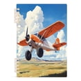 thumbnail image 2 of WOBOGO Orange Airplane Notebook College Horizontal Grid Paper Ink Spill Resistant Water Resistant Cover 8.3x5.7x0.4in, 2 of 8