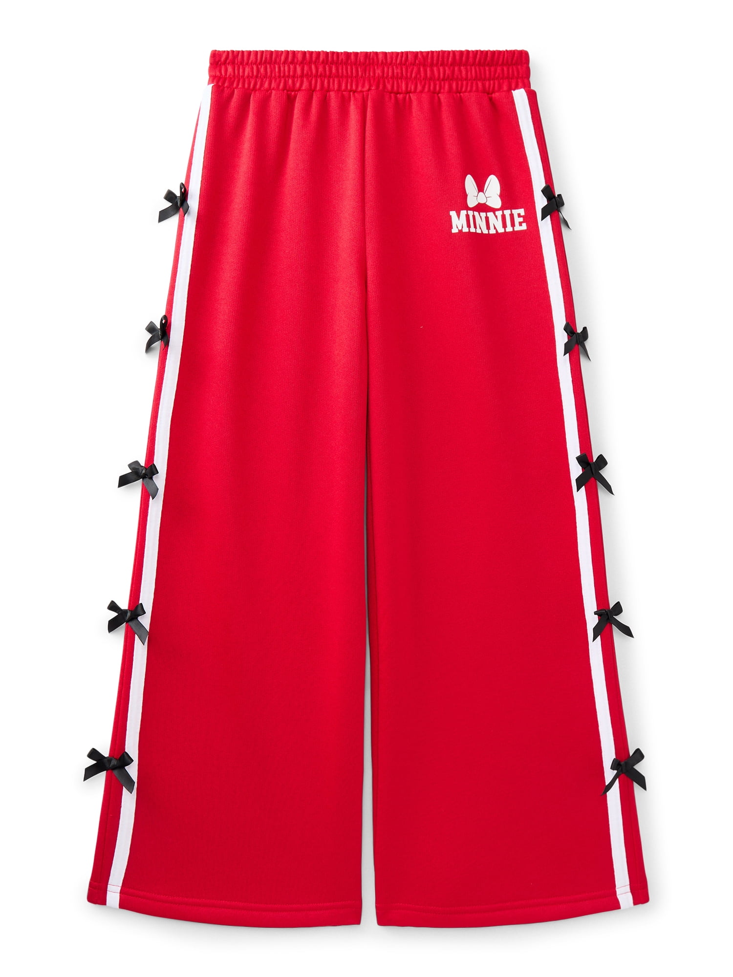 Minnie Mouse Girls Active Track Pants with Side Bows, Sizes 4-16