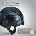 thumbnail image 3 of Casco de esquí Odoland con visera 2 en 1, color azul medianoche, 3 of 6