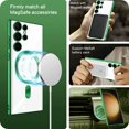 thumbnail image 3 of Designed for Samsung Galaxy S23 Ultra 5G Case Clear Compatible with MagSafe Ultra Shockproof Protective Cell Phone Cases Cover Flexible Covers Soft Edge case for Galaxy S23 Ultra Case-Green, 3 of 14