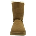 thumbnail image 5 of UGG Women's Winter Boots Shearling Bow II Suede Mid Calf, Black, 8, 5 of 8