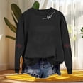 thumbnail image 6 of YueHuiYing Women's Valentine's Day Printed Long-Sleeve Crewneck Fashion Casual Hoodless Sweatshirt Top, 6 of 6