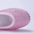 thumbnail image 4 of Hinvhai Kids Lace-up Jazz Dance Shoes Canvas Soft Leather Split Sole Ballet Boots for Girls Boys Pink 9.5(26), 4 of 9