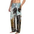 thumbnail image 2 of Daiia Sunflower Butterfly Skull Men's Sleep Pant with Pockets and Drawstring,Pajama Pants-Large, 2 of 9