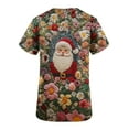 thumbnail image 4 of Wancir Christmas Scrub Tops Women Plus Size Scrub Shirt Nurse Uniforms Xmas Print Tunic Tops with Pockets, 4 of 5
