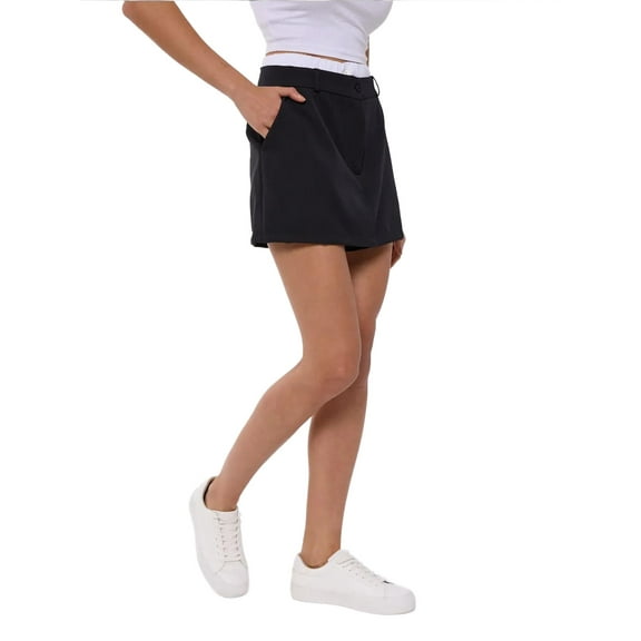 Belt-Detailed Woven Mini Skort