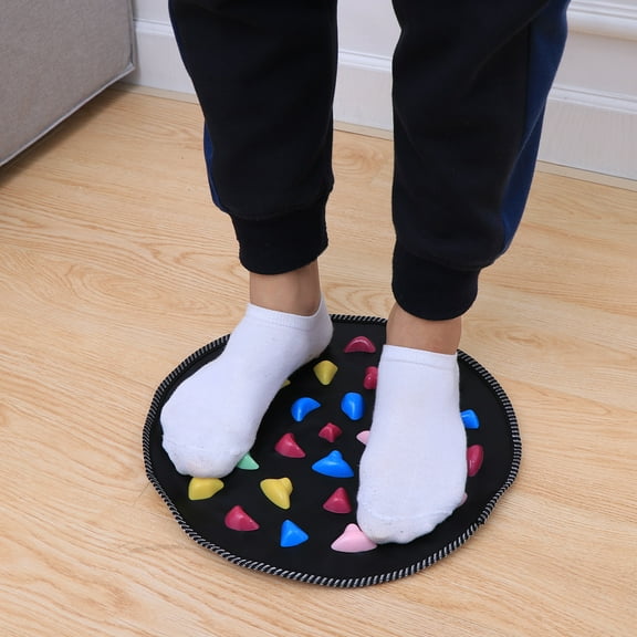 WHAMVOX Silicone Foot Massage Mat for Home Use with Reflexology Points to Relieve Pain 13.8 Inches