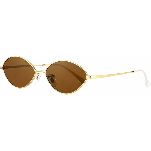 Oval Metal Sunglasses - Chic Eye Style UV400 Protection Sun Glasses for Daily & Outdoor Use