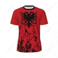 thumbnail image 3 of Exclusive design Albania Flag Grain 3D Printed Men For Running Bike Soccer Tennis Fitness Sports tshirt Mesh Fans Short T-shirt, 3 of 9