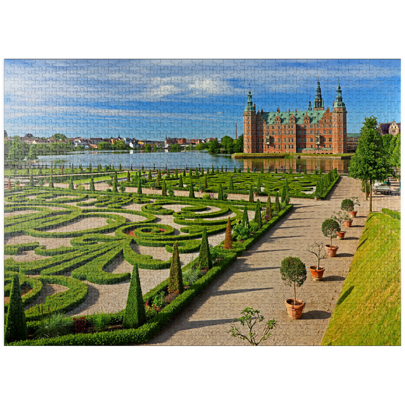 MyPuzzle - Frederiksborg Moated Castle, Hilleröd, Zealand, Denmark - Premium 1000 Piece Jigsaw Puzzle for Adults