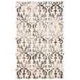 thumbnail image 2 of Safavieh Dip Dye Ernest Distressed Area Rug, Ivory/Chocolate, 5' x 8', 2 of 11