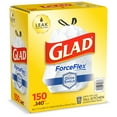 thumbnail image 4 of Glad ForceFlex Tall Drawstring Trash Bags with OdorShield, 13 Gallon, 150 Count, 4 of 5