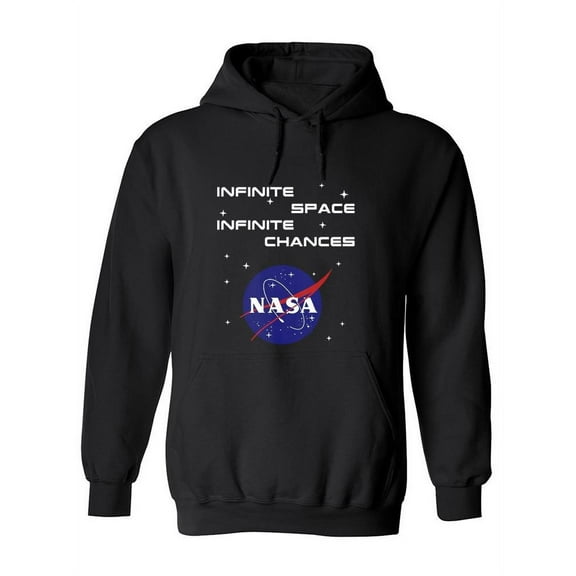NASA Infinite Space Infinite Chances Hoodie Men -NASA Designs, Male Small