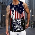 thumbnail image 2 of HCNTES Mens Graphic Tank Tops Sleeveless Muscle Shirts Beach Hawaiian Patriotic Tank Tops(Navy,XXL), 2 of 6