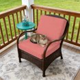 thumbnail image 4 of Outdoor Patio Cushion Covers 4 Pack Coral Red Patio Chair Cushion Covers with Ties and Zipper Solid Color Waterproof Outdoor Seat Cushion Covers for Patio Furniture 22"x20", 4 of 9