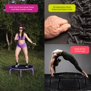 JumpSport 350 PRO Fitness Trampoline, Cardio Workout Equipment, 39 Inch, Purple