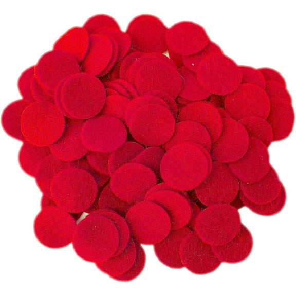 Playfully Ever After Red Craft Felt Circles (3 Inch - 30pc)